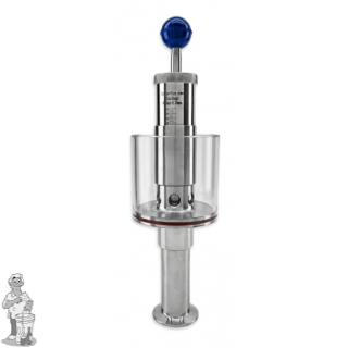 Spunding Valve, instelbaar overdrukventiel - tri clamp 1,5 inch TC Pro met schaalverdeling  0.0 - 0.35 mpa