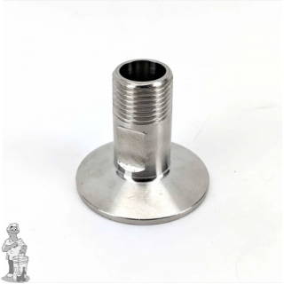 Tri clamp 1.5 inch naar 1/2 BSP mannelijk