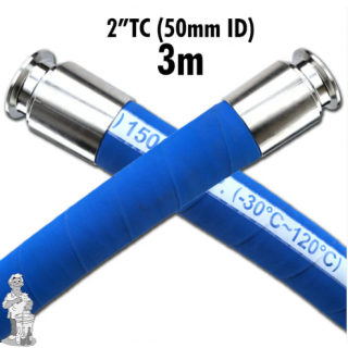 2 inch TC (50 mm ID) FlexiRoyal EPDM brouwerijslang - 3 m
