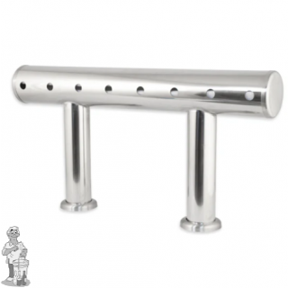 Tapzuil voor 8 taps Geborsteld RVS