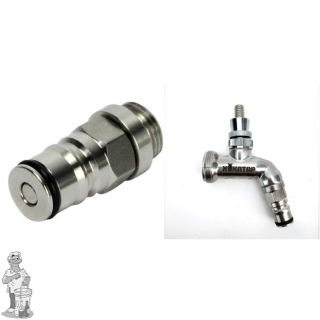Gas Ball Lock koppeling met 1/4 inch montage
