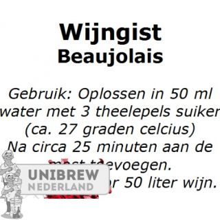 Wijngistsachet Beaujolais 5 gram