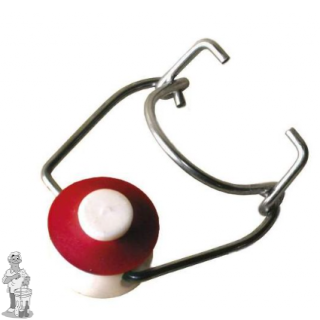 Beugel wit met rode rubberen ring