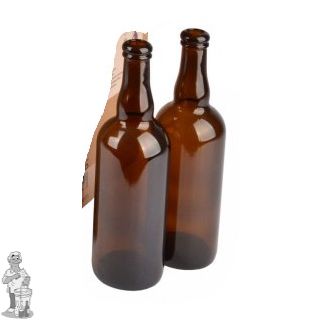 Bierfles Belge 75 cl, bruin, kurkmondig , doos 12 st.