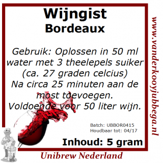 Wijngistsachet Bordeaux