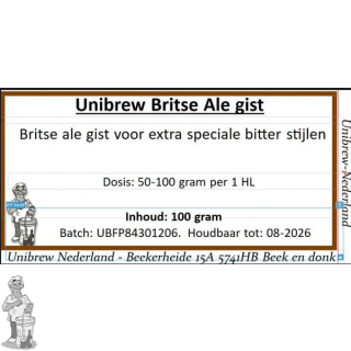 Unibrew Britse Ale Gist 100 gram 
