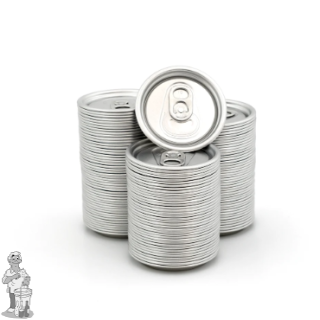 CDL zilverkleurige deksels voor bierblikjes plus/min 230 stuks