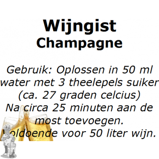 Wijngistsachet Champagne 5 gram