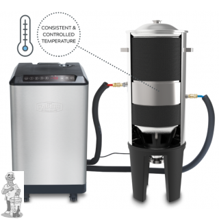 1x Grainfather Glycol Chiller ,1x  Grainfather Conical Fermenter Dual Tap klep en een temperatuurregelaar 