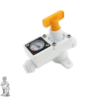Duotight Inline Regulator met geïntegreerde drukmeter voor water of gas - 8mm