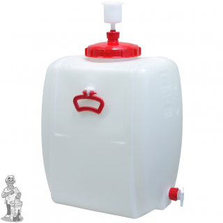 Gistingscontainer plastic incl. kraan en waterslot 110 liter.