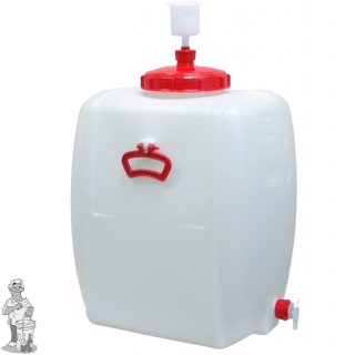 Gistingscontainer vierkant plastic incl. kraan en waterslot 150 liter