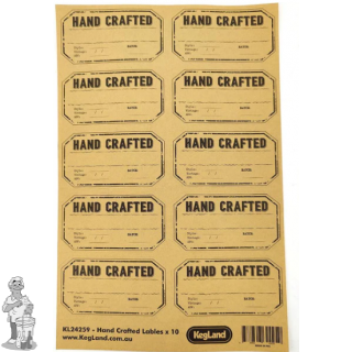 Hand crafted etiketlabels zelfklevend