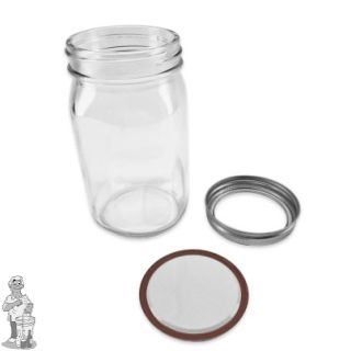 Mason Jars van 1 liter met deksels - 12 stuks (Haul)