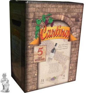 Cantina 5 dagen wijnpakket voor 21 liter Rode wijn 