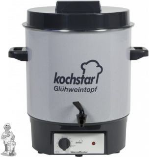 nr 3 Kochstar emaille pan 27 liter met verwarmingselement, thermostaat en 1/4" kraan.