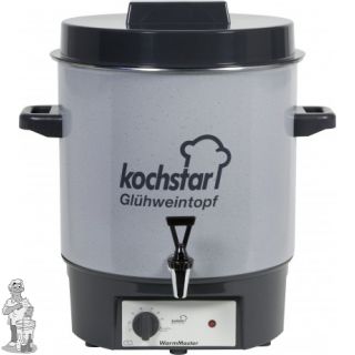 nr 4 Kochstar emaille pan 27 liter met verwarmingselement, thermostaat en 1/2" kraan.