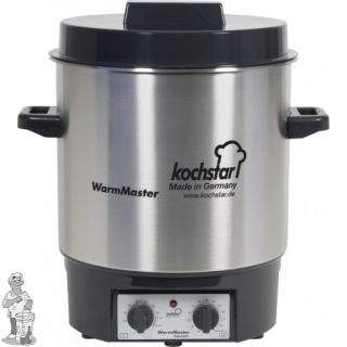 Kochstar Roestvrijstalen pan 27 liter met 1800 Watt verwarmingselement, thermostaat en tijdschakelaar