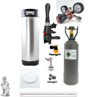 iTap Complete Start Set tegendruk vullen met Nieuwe soda-keg 19 liter