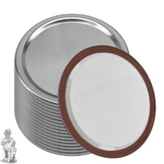 Dekseltjes voor brede opening voor Hauls mason  jars 300 en 500 ml (24 stuks)