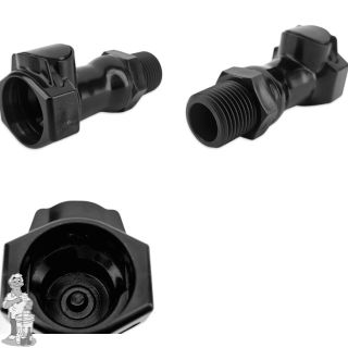 JoinTech mannelijke connector met automatische uitschakeling x 13 mm slangtule