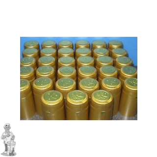 Krimpcapsules Groot goud 35.2x55 100 st