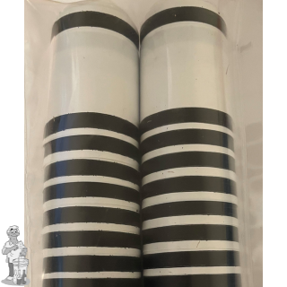 Krimpkapsules  34.5 x 50 mm zwart wit per 50 stuks