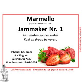 Marmello Jammaker 1 geleerpoeder zonder suikertoevoeging 120 Gram
