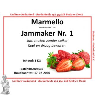 Marmello Jammaker NR 1 geleerpoeder zonder suikertoevoeging 1 kg