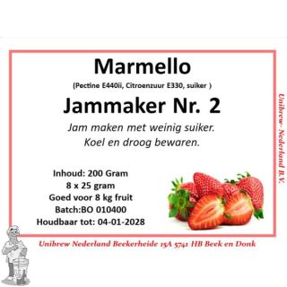 Marmello jammaker 2 geleerpoeder 200 gram.