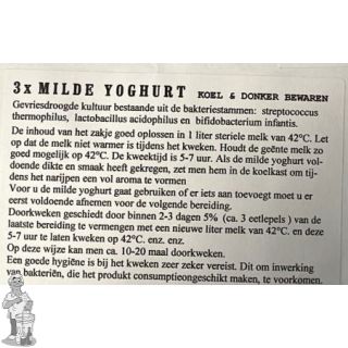 Milde yoghurt ferment / zuursel per 3 stuks