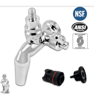 2 x Nukatap - tapkraan uit roestvrij staal - flow control G3
