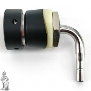 Nukatap / Intertap korte schacht voor duotight 6.5mm Zwart
