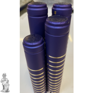 Krimpkapsules 100 stuks donker paars met gouden randje