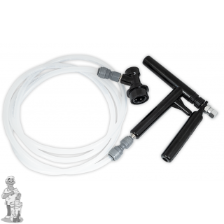 Pluto Beer Gun nylon/rvs met slang en Ball-lock Koppeling