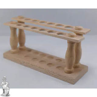 Reageerbuisrekje hout voor 12 buizen: