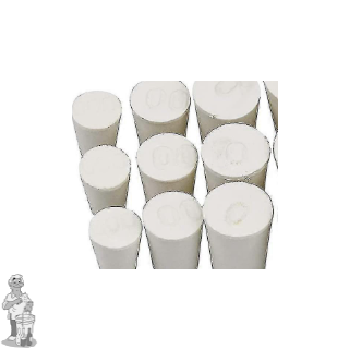 Dichte volrubber stop met gat. Nr 4 : 18 x 24 x 30