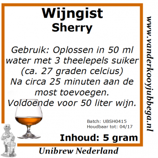 Wijngistsachet Sherry