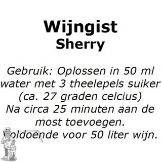 Wijngistsachet Sherry 5 gram