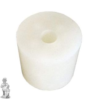 Siliconen stop met gat. Nr 13 : 41 x 49 x 40 voor doorvoer 17 mm