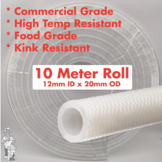 Siliconenslang rol 10 meter 12 x 20 mm Braided Reinforced