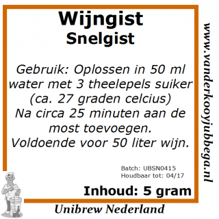 Wijngistsachet Snelgist