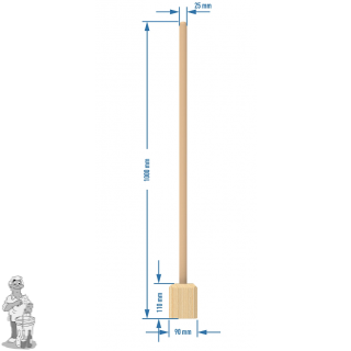 Zuurkool Houten koolstamper groot 100 cm