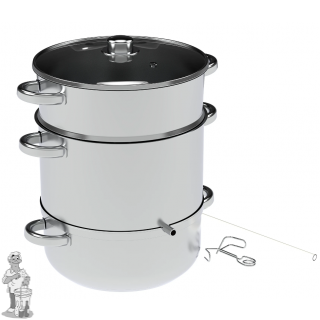 Stoomextractor / Sappan 8 liter RVS