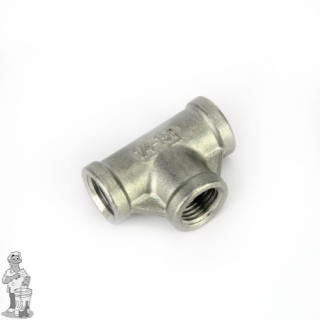 T-stuk met 1/4 inch BSP-schroefdraad