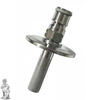 Tri-Clamp 1.5 Inch ball-lock koppeling met corbonisatiesteen