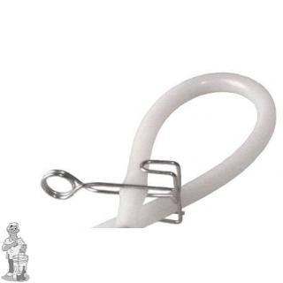 Slang en klem voor stoomextractor met rvs tuit
