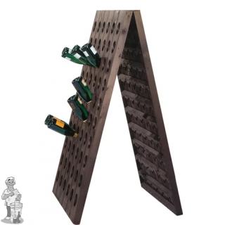 Robuuste houten wijnrek voor 120 flessen