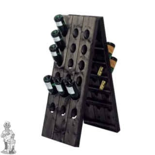 Robuust houten wijnrek voor 36 flessen