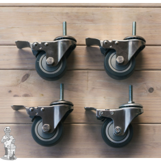  Ss Brewtech™ roestvrijstalen zwenkwiel voor 159 l tanks (1 bbl) en Grain Mill Chart - 4 st.